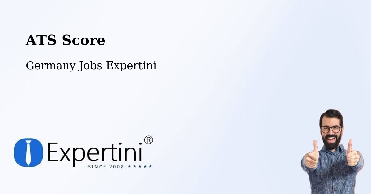 Resume ATS Score & Job Description Match Tool – Lübow - Germany Jobs Expertini